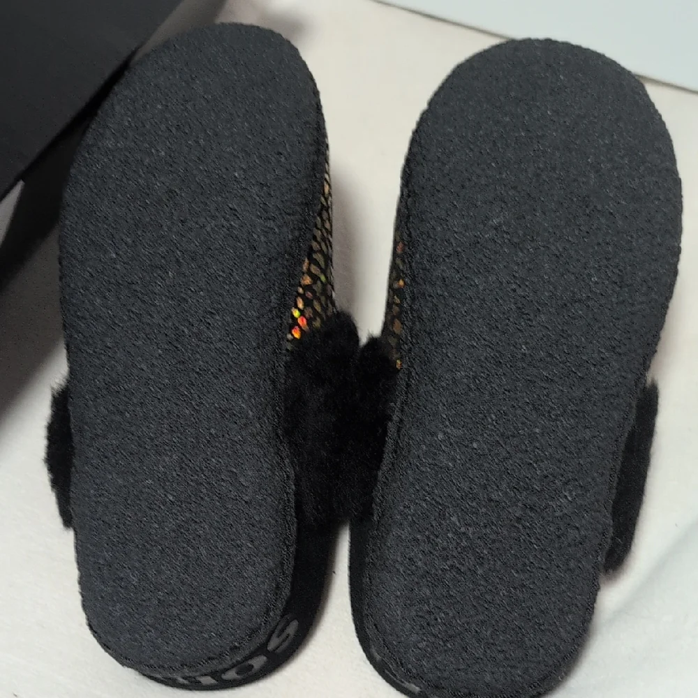 Sorel Nakiska Slide II Iridescent & Black Suede Slippers Youth Size 2